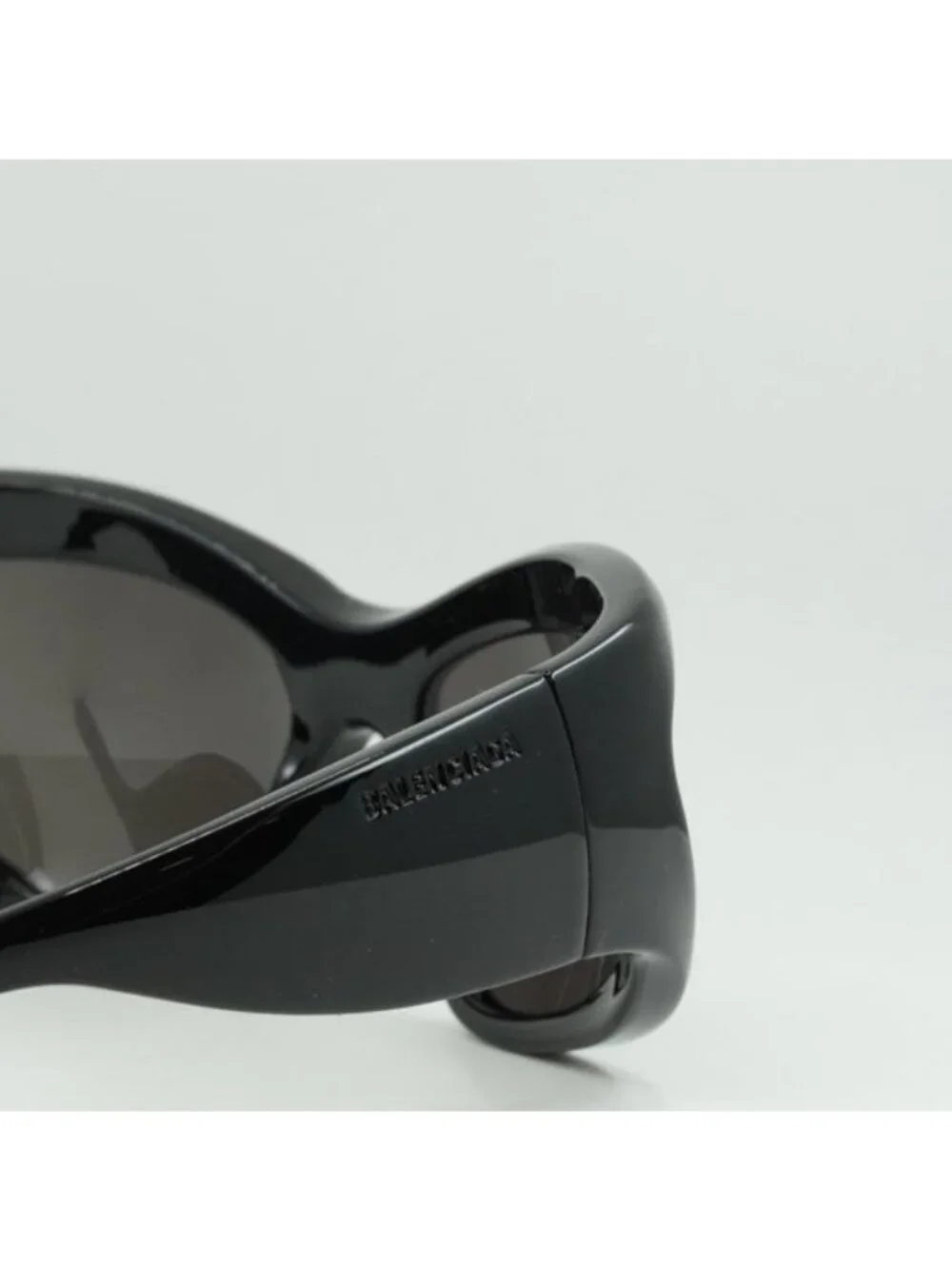 Balenciaga BB0228S 001 Geometric Sunglasses - Black/Grey